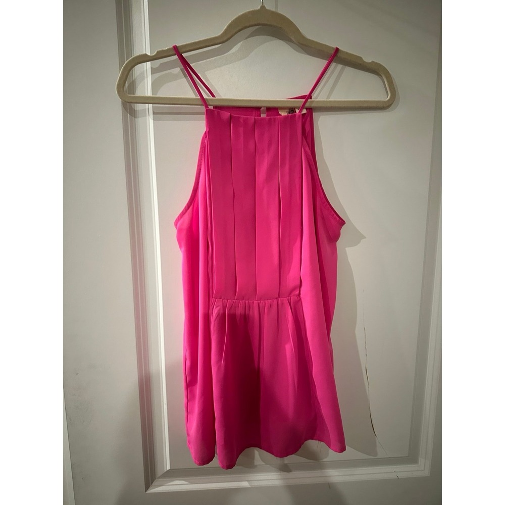 Francesca's Collection Hot Pink Top Blouse Shirt Women's size S Summer